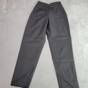 Valerie Stevens Petites Dress Pants Women 2P Black Wool Blend Pleat Straight Leg